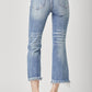 RISEN High Waist Distressed Cropped Bootcut Jeans