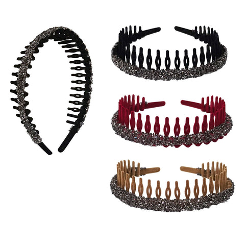 RHINESTONE TEETH COMB HEADBAND