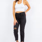 American Bazi High Waist Distressed Cropped Straight Jeans