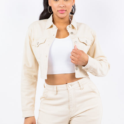 American Bazi Laced Back Cropped Jacket