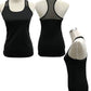 BLACK MESH SPORTS YOGA TANK TOP