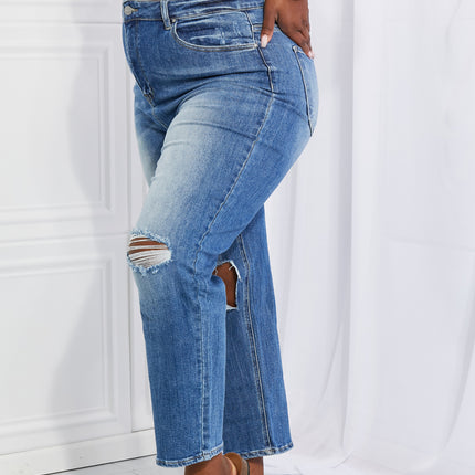 RISEN Full Size Emily High Rise Relaxed Jeans