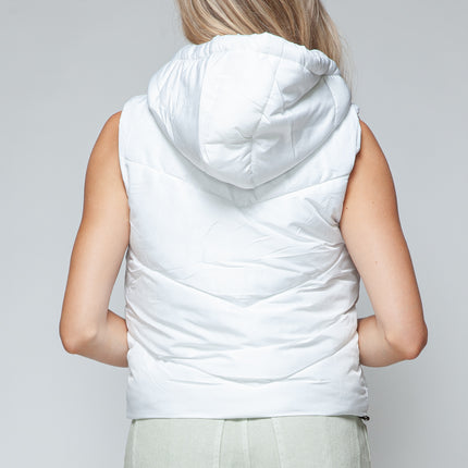 Snobbish Zip Up Quilted Hooded Vest