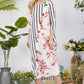 Celeste Full Size Floral Striped Contrast Midi-Dress with Pockets