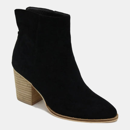 Beast Fashion Suede Point Toe Ankle Booties