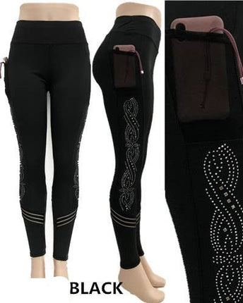 RHINESTONE SPORT YOGA LEGGINGS