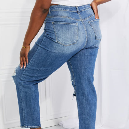 RISEN Full Size Emily High Rise Relaxed Jeans