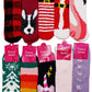 Patterned Fuzzy Fleece Indoor Mid-Crew Socks