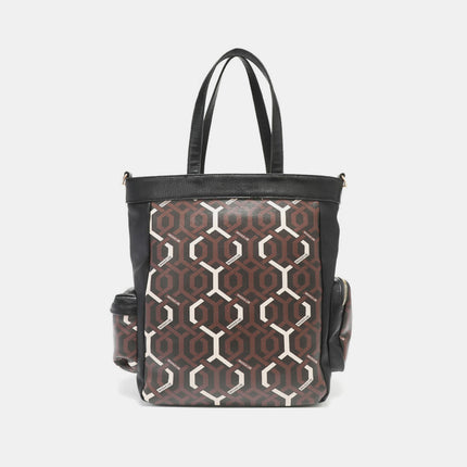 Nicole Lee USA Geometric Pattern Tote Bag