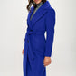 Coalition LA Double-Breasted Longline Coat with Belt