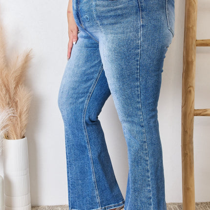 RISEN Full Size High Rise Ankle Flare Jeans