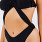 ONE PIECE OPEN CUTOUT FRONT PANEL WITH HALTER NECK