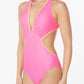 ONE-PIECE BATHING SUIT SIDE CUT-OUT WITH PRINTS ED