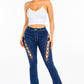 American Bazi High Rise Lace Up Jeans