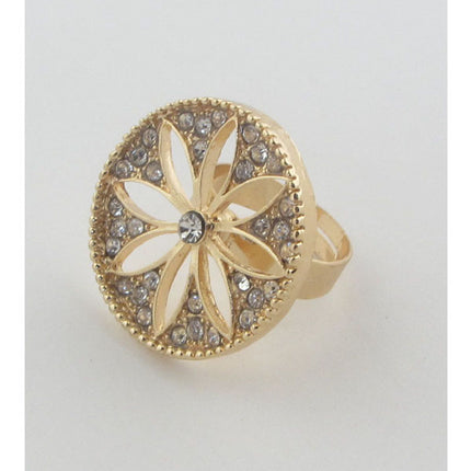 Adjustable cut out flower ring