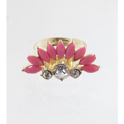 Faux stone adjustable ring