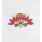 Faux stone adjustable ring