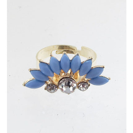 Faux stone adjustable ring