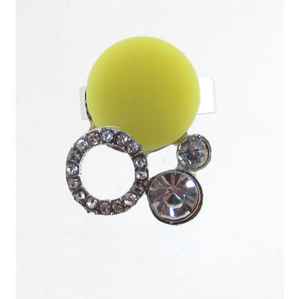 Adjustable faux stone ring