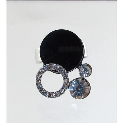 Adjustable faux stone ring