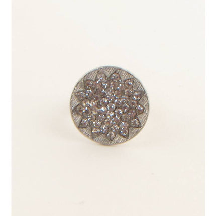 Circle w/ rhinestones adjustable ring