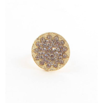 Circle w/ rhinestones adjustable ring