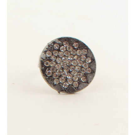 Circle w/ rhinestones adjustable ring