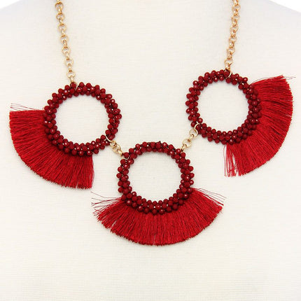 Fashion chunky stylish necklace and earring set