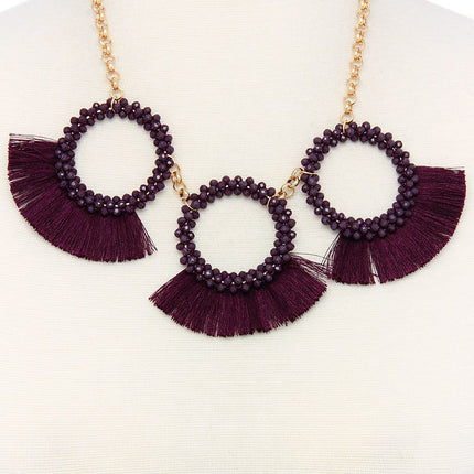 Fashion chunky stylish necklace and earring set