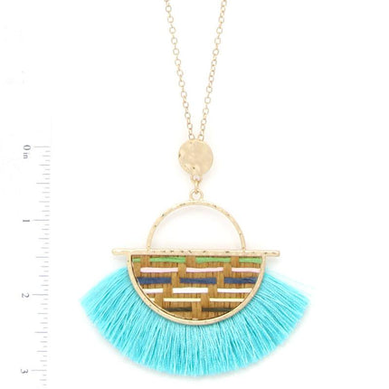 Half Circle Tassel Pendant Necklace