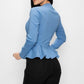 Long Sleeve Ruffle Zip-up Jacket