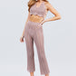 Flare Long Fishnet Sweater Pants