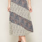 A Floral-print Woven Midi Skirt