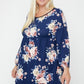 Floral, Bubble Sleeve Tunic