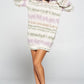 Terry Brushed Print Sweater Dress