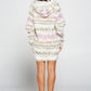 Terry Brushed Print Sweater Dress