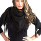 Solid Color Blanket Scarf With Fringes