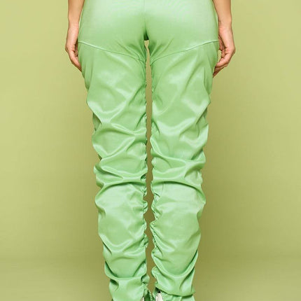 Leather Pu Ruched Pants