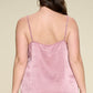 Solid Satin Sleeveless Cami Woven Tank Top