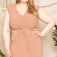 Twist Waist Plus Size Mini Dress