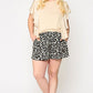 Leopard Printed Side Pocket Shorts With Waist Detail