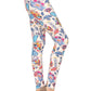 Floral Printed Lined Knit Legging With Elastic Waistband