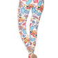 Floral Printed Lined Knit Legging With Elastic Waistband