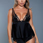 Satin Cami Set With Plunging Neckline Top And Elasticated Mini Shorts 2 Pc