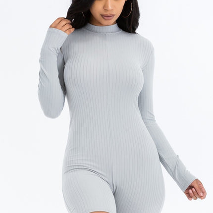 Ribbed Knit Romper