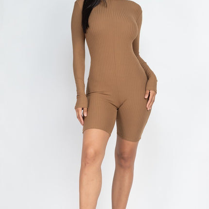 Ribbed Knit Romper