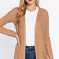 Long Slv Open Front Sweater Cardigan