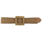 Fashion Square Straw Buckle Belt