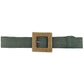 Fashion Square Straw Buckle Belt