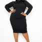 Bodycon Sweater Dress With Knot Detail